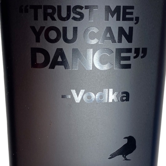 NIB Matte Black BLKSMITH Vodka Flask, “Trust Me, You Can Dance”, Stainless Steel - Picture 4 of 16